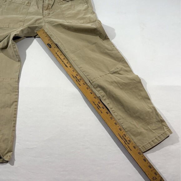 Sundance Cargo Pocket Womens Beige Khaki Straight Leg Casual Pants Sz 14 - Picture 7 of 12